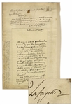 Marquis de Lafayette Autograph Note Signed -- Here is the portrait of an affectionate, grateful, and respectful friend / Lafayette